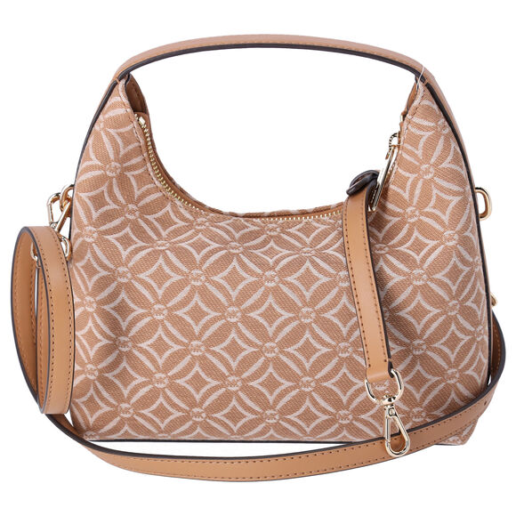 Michael Kors Ember Small Shoulder Crossbody Bag MK Jacquard Deer Tan Multi - Picture 3 of 6